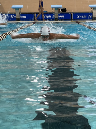 Harrison girls varsity swim team takes on Ardsley Dobbs Ferry